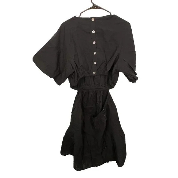 Madewell Seersucker Puff Sleeve Cutout Mini Dress Sz Xl New - Picture 5 of 16